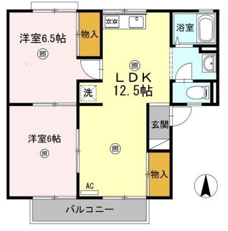 セジュール学園前の間取り
