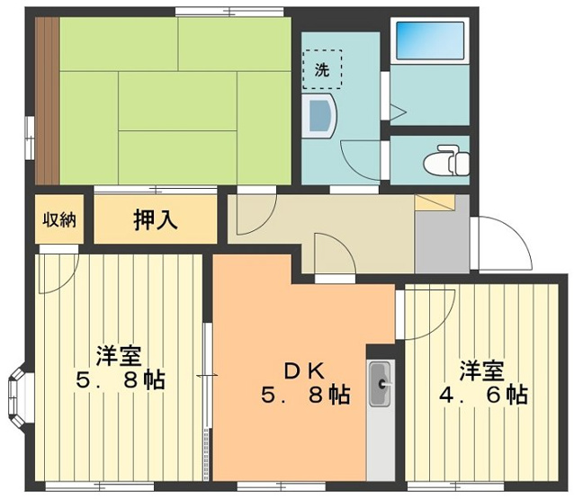 【間取り】 | オークヒルＡ