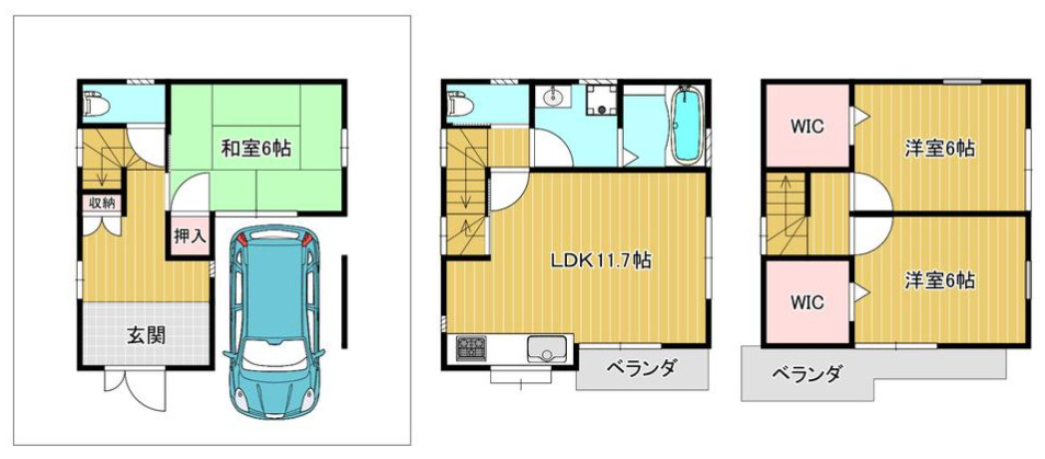 淀川区三津屋南３丁目　中古戸建の間取り