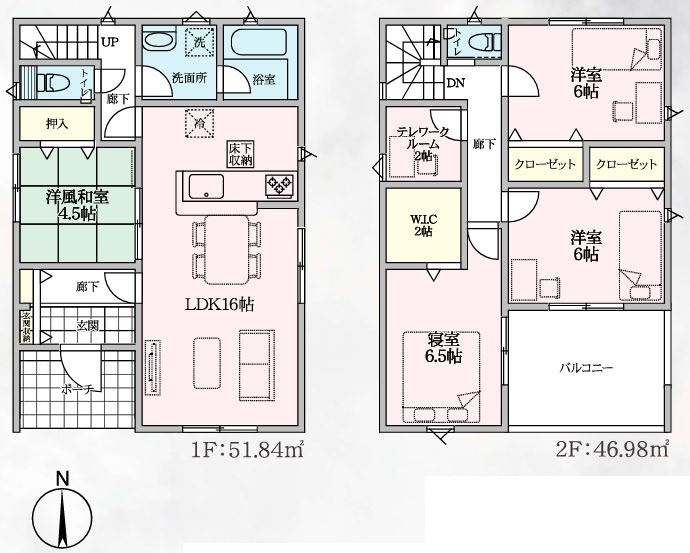 深谷市本住町第１　の間取り|２号棟間取り図