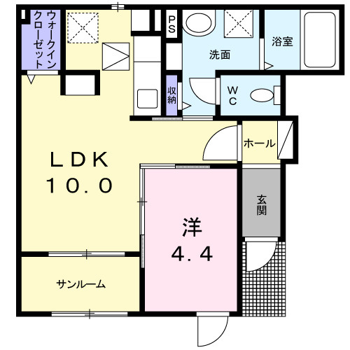 リアーレ丑寅の間取り