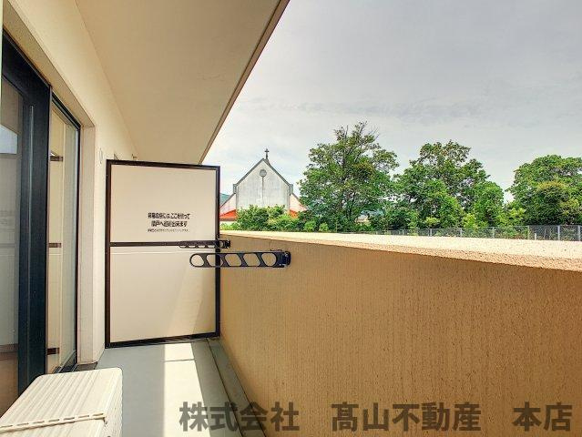 宗像市名残の賃貸マンションのバルコニー