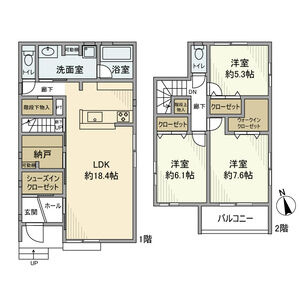 新前田戸建の間取り