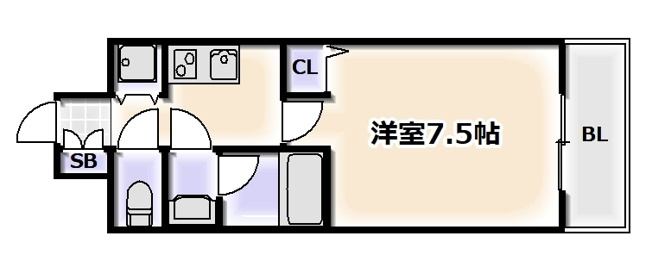 【間取り】 | レオンコンフォート難波サウスゲート