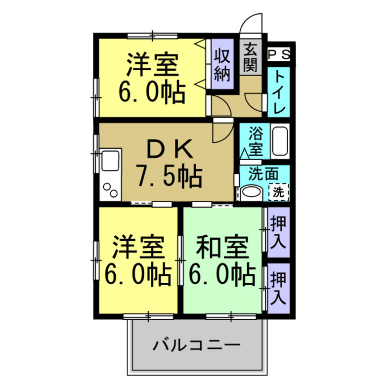 ハイツ大橋の間取り