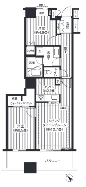 豊島区東池袋４丁目の賃貸マンションの間取り