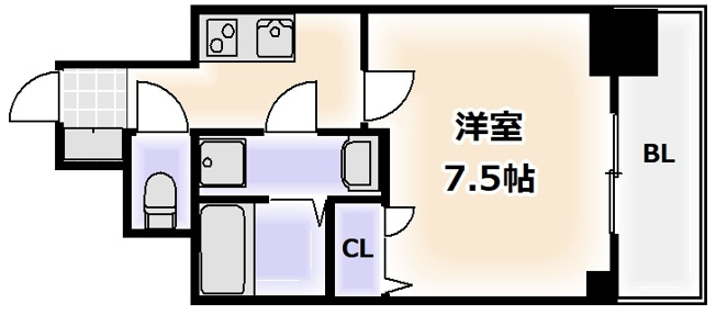 【間取り】 | エグゼ難波南Ⅵ