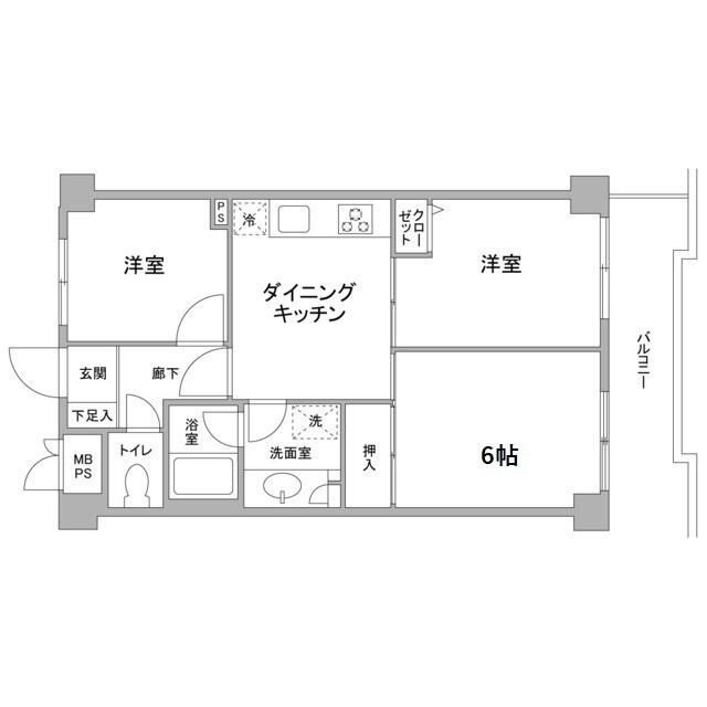 ヴェラハイツ目黒ガーデンの間取り|間取りです。