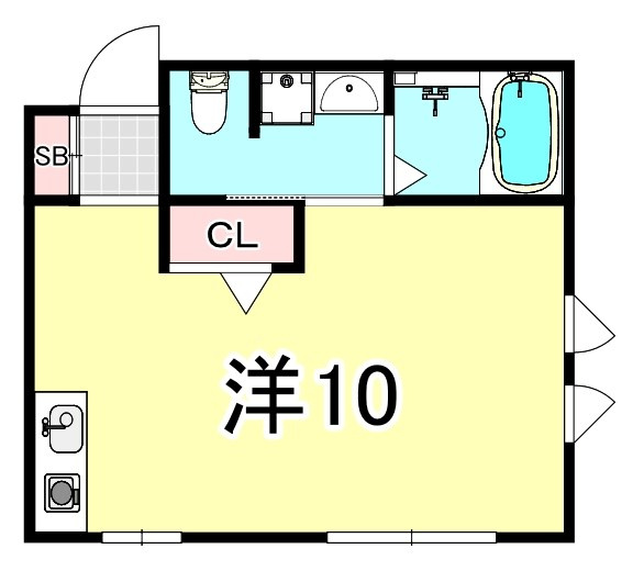 尼崎市次屋１丁目のアパートの間取り