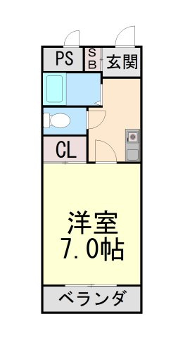 ＨＵ岩屋ハイツの間取り