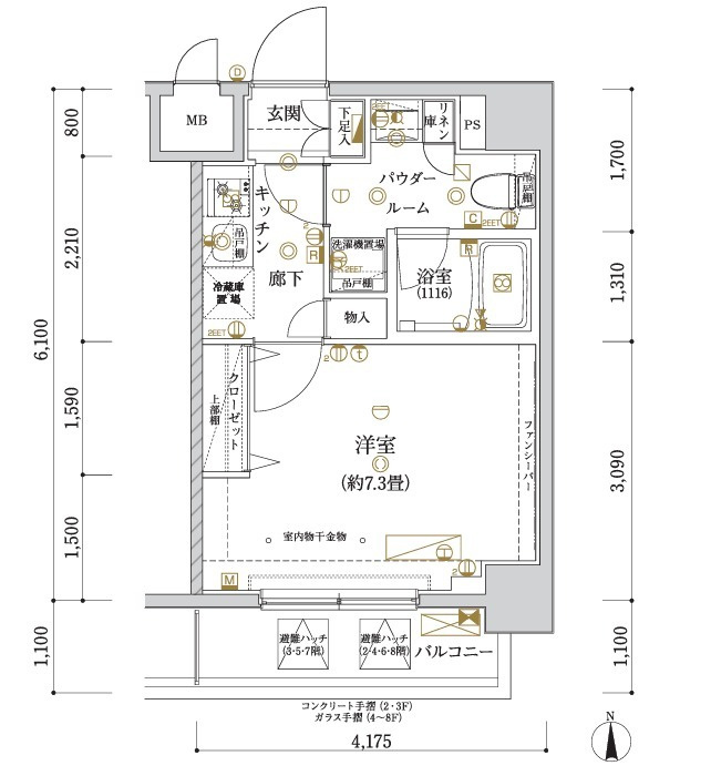 アルコバレーノ亀戸の間取り