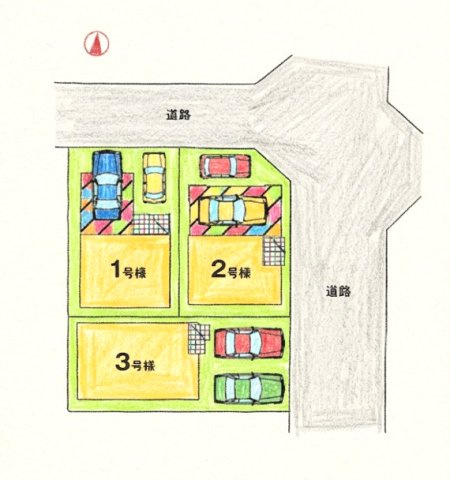 福岡市西区小戸３丁目の新築一戸建の区画図