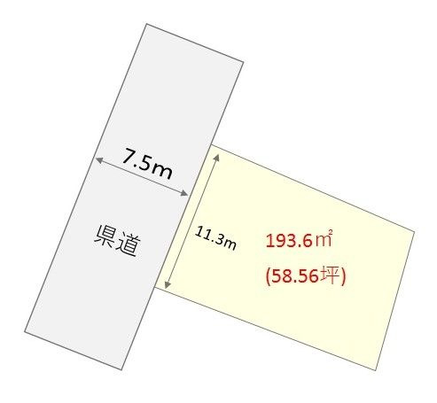 三潴郡大木町大字福土の売地の区画図