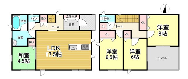 【間取り】 | クレイドルガーデン石巻市南中里　第4