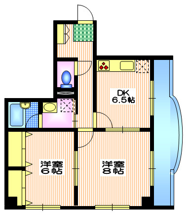 アルカディアⅠの間取り|★角部屋２面採光★