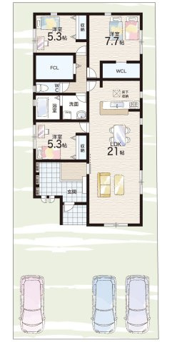●26(土)27(日)現地案内可能！桜井市阿部　第5期　新築一戸建ての間取り|2号地