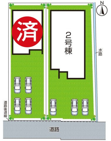 ●24(土)25(日)現地案内可能！桜井市阿部　第5期　新築一戸建ての区画図|全２区画