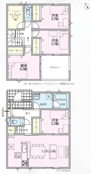 Cradle garden　本庄市下野堂第8の間取り|図面と現況が異なる場合、現況を優先とします。