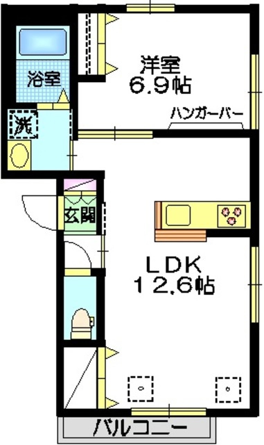 エスポワールの間取り|角部屋２面採光　各居室に収納