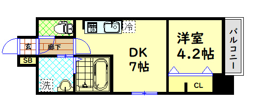 【間取り】 | エスリード弁天町グロリア