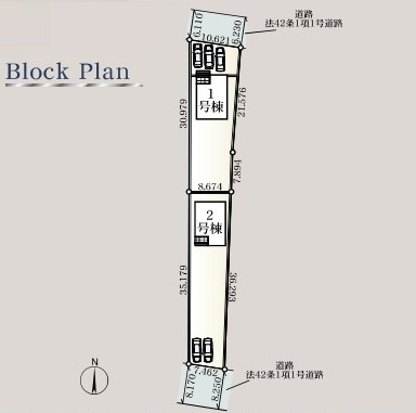 【仲介手数料無料】新築戸建　深谷市本住町5-11（全2棟）の区画図