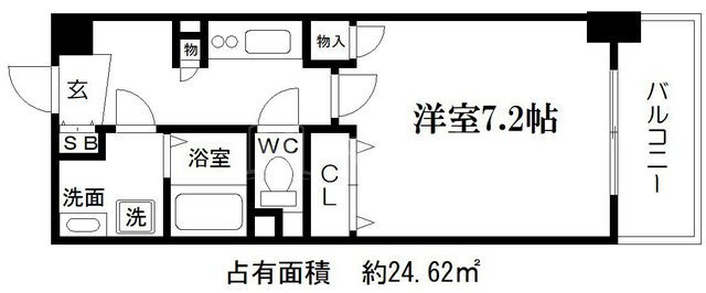 旧ラムール南森町アーバネックスの間取り