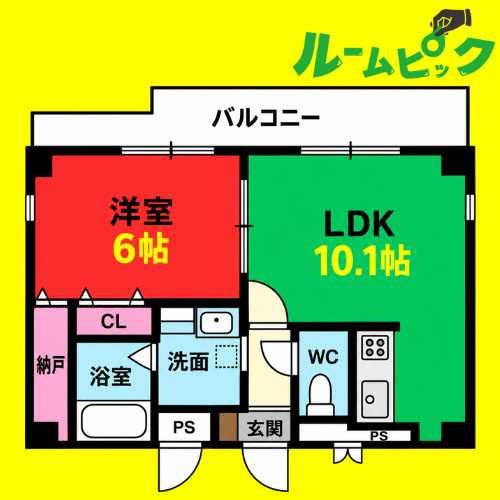 エスト荒子　名古屋市賃貸　仲介手数料無料の間取り