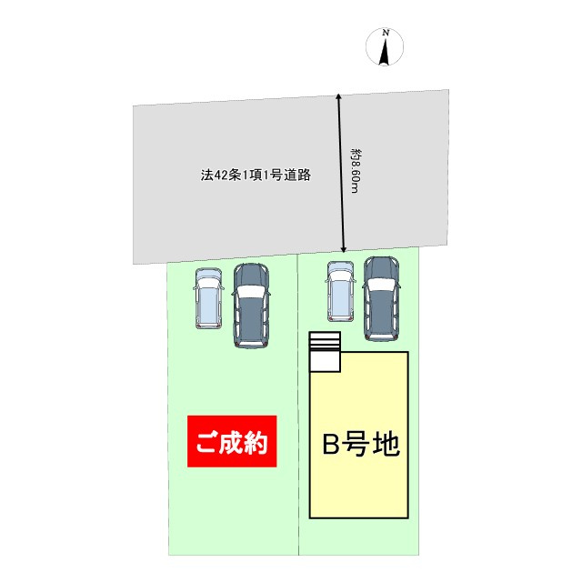 枚方市渚栄町　新築戸建ての区画図|渚栄町 B号棟