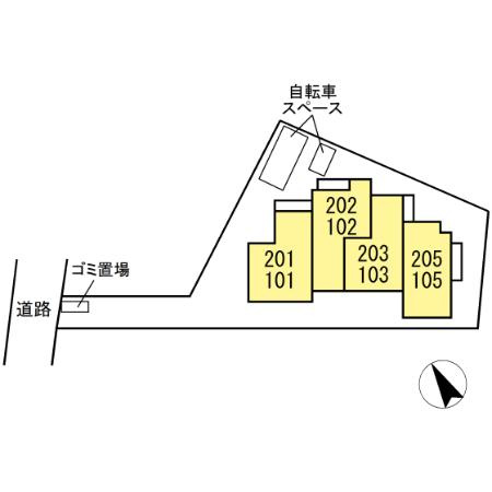 アヴァンス西調布の区画図