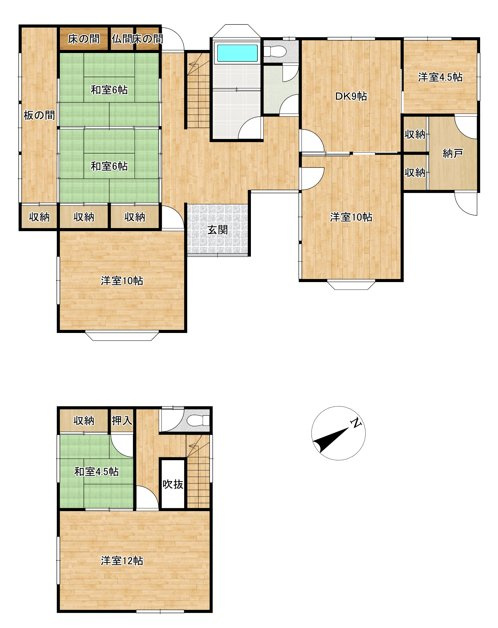 山口市小郡新町一丁目　戸建ての間取り|現況の間取り図です。
