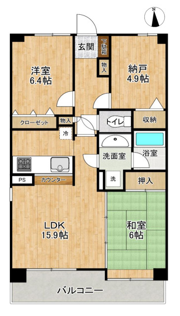 メゾンドール萩の間取り
