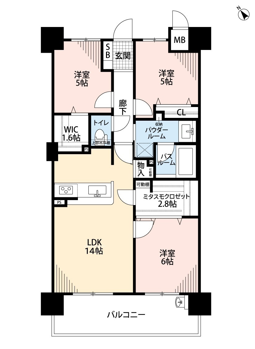 アルファスマート西二見駅の間取り|間取図