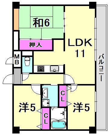 ボンシックコロニーⅡ番館の間取り