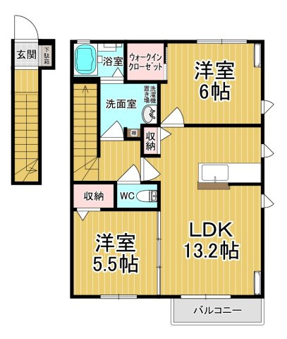 【間取り】 | Ｌｅ　Ｌｉｅｎ (ル リアン）Ⅰ | ファミリーさん向けのお部屋です♪