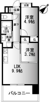 ラ・フォンテ博多駅南の間取り