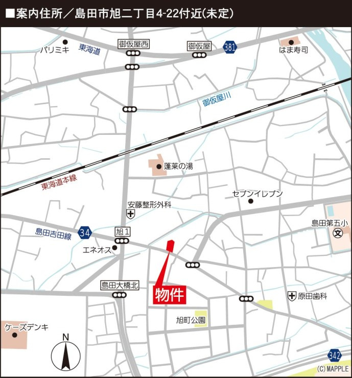 島田市旭2丁目　5期の地図