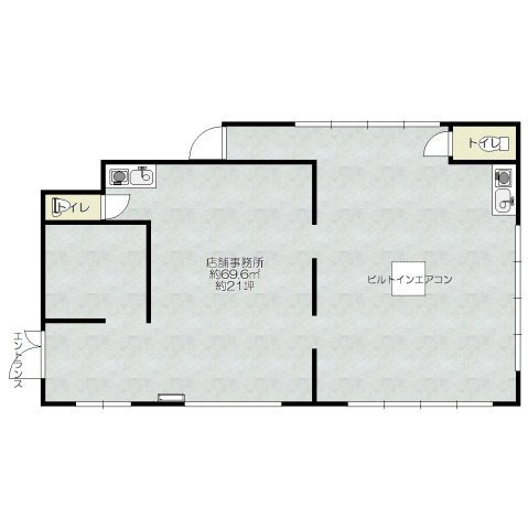 吹田市内本町３丁目の店舗事務所の間取り