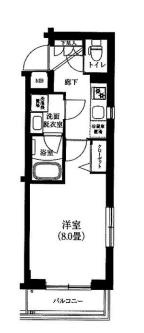 ルフレグランデ多摩川の間取り|北東向き角部屋2面採光広めの洋室8帖バストイレ別独立洗面台！
※洗面所とトイレ独立！