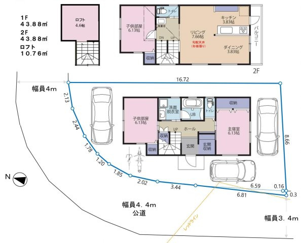海まで徒歩15分！ 木の温もりを感じる家の間取り|導線を考えられた間取り