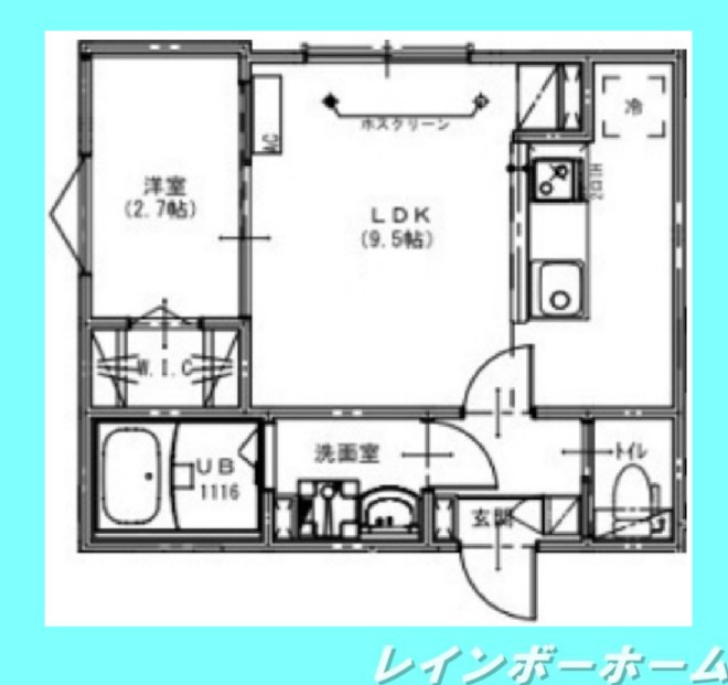 新築☆ネット無料☆オートロック☆の間取り