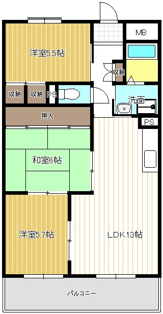 シェモア当知の間取り