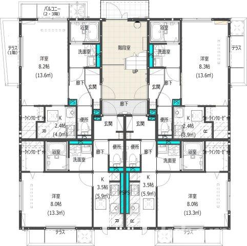 シプレコート茨木の区画図