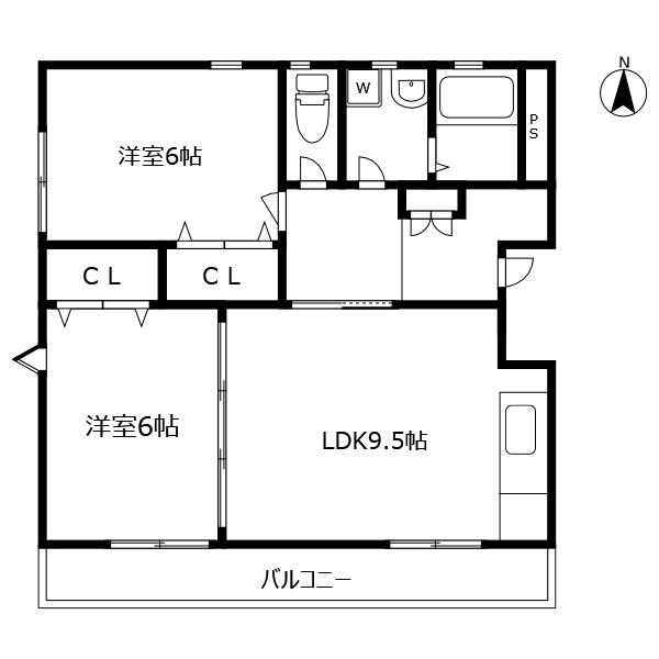 シャンゼリゼ壱番館の間取り