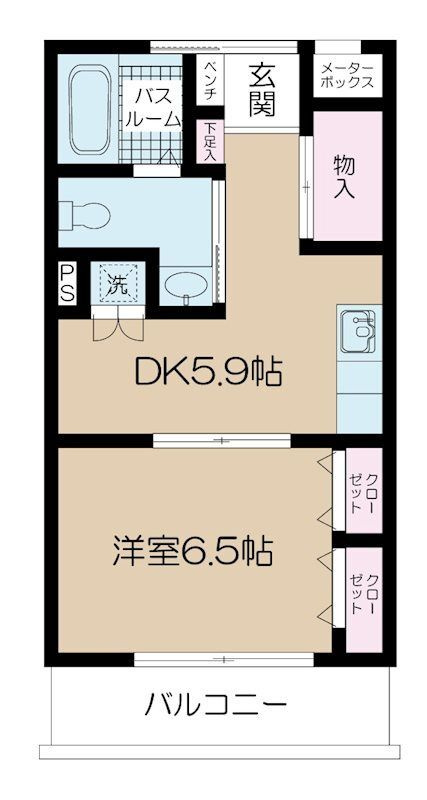 ルミエール綱島2号館の間取り|間取りです。