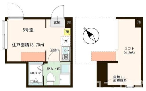 江戸川区平井３丁目のアパートの間取り