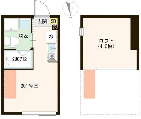 杉並区下井草３丁目のアパートの間取り