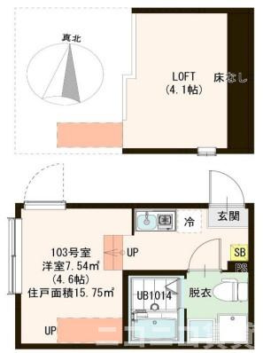 江戸川区北小岩６丁目のアパートの間取り
