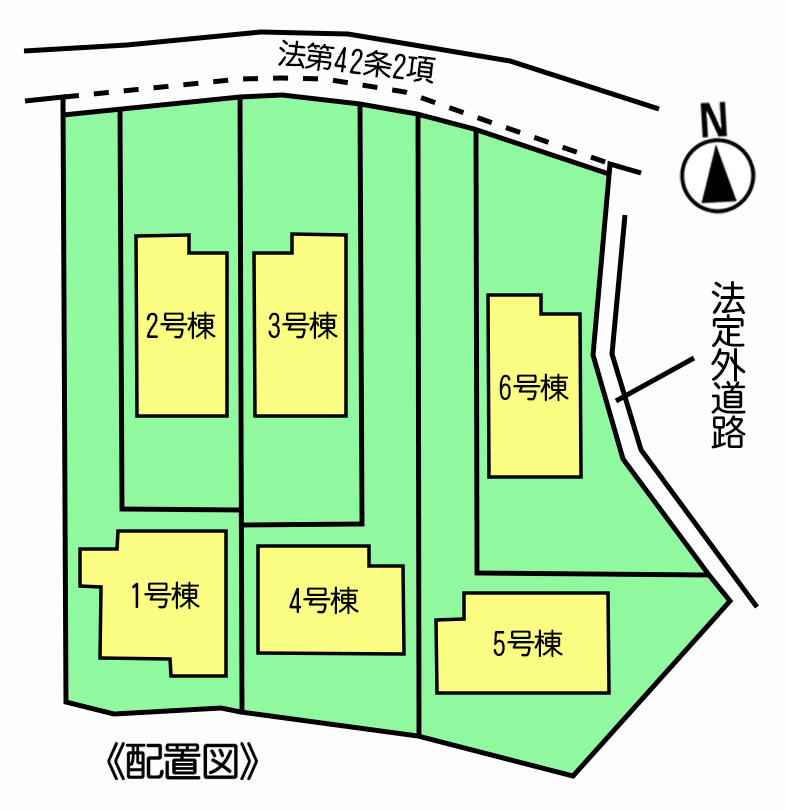 リーブルファイン新舞子第4　1号棟の区画図|○●区画図●○