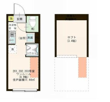 練馬区春日町４丁目のアパートの間取り