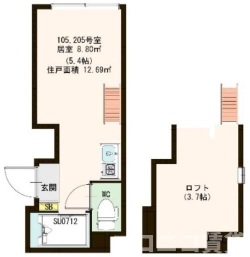 世田谷区大原１丁目のアパートの間取り